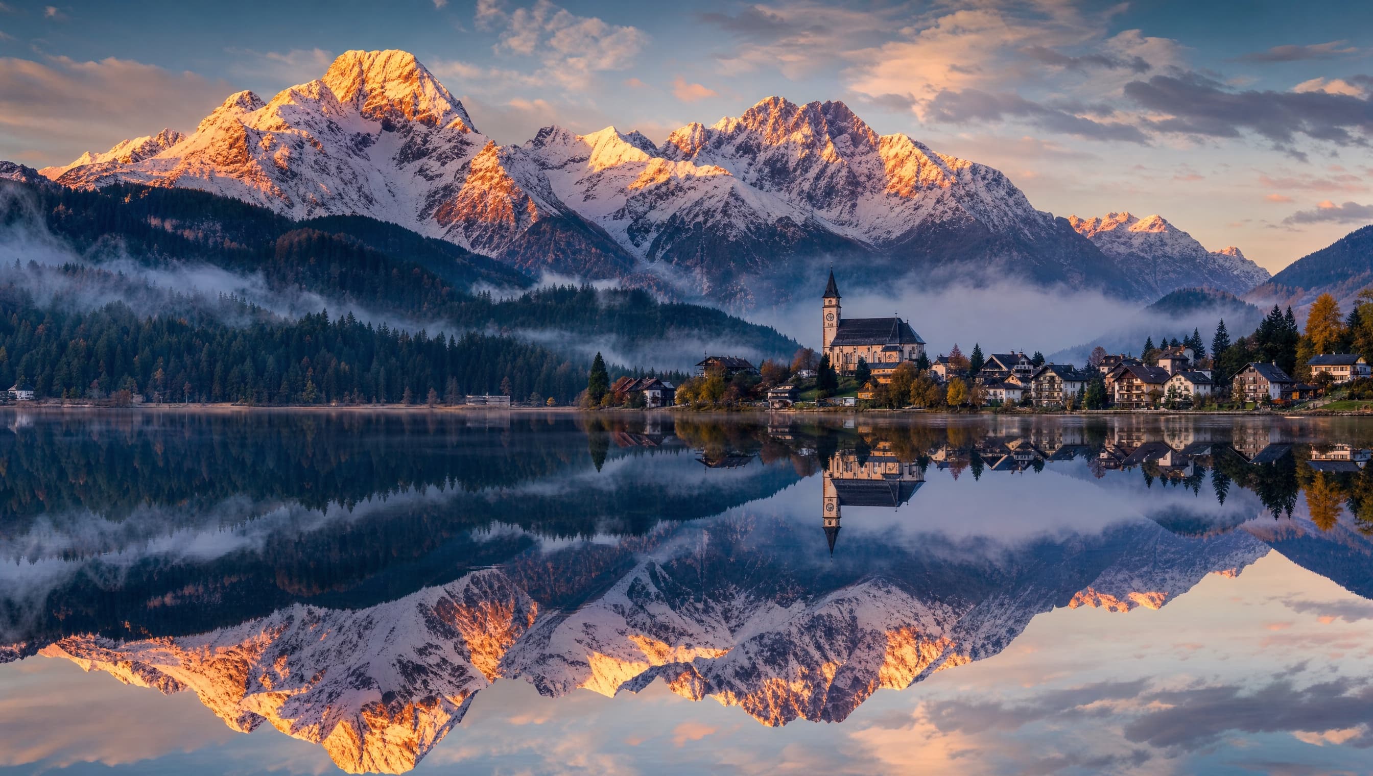 The Swiss Alps at dawn